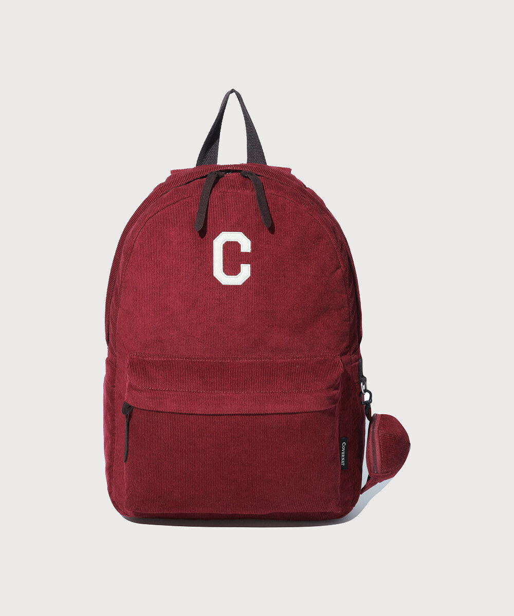 C LOGO CORDUROY BACKPACK