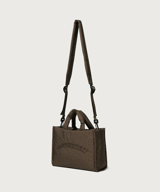 WOMAN CLOVER HEART LEOPARD TOTE BAG