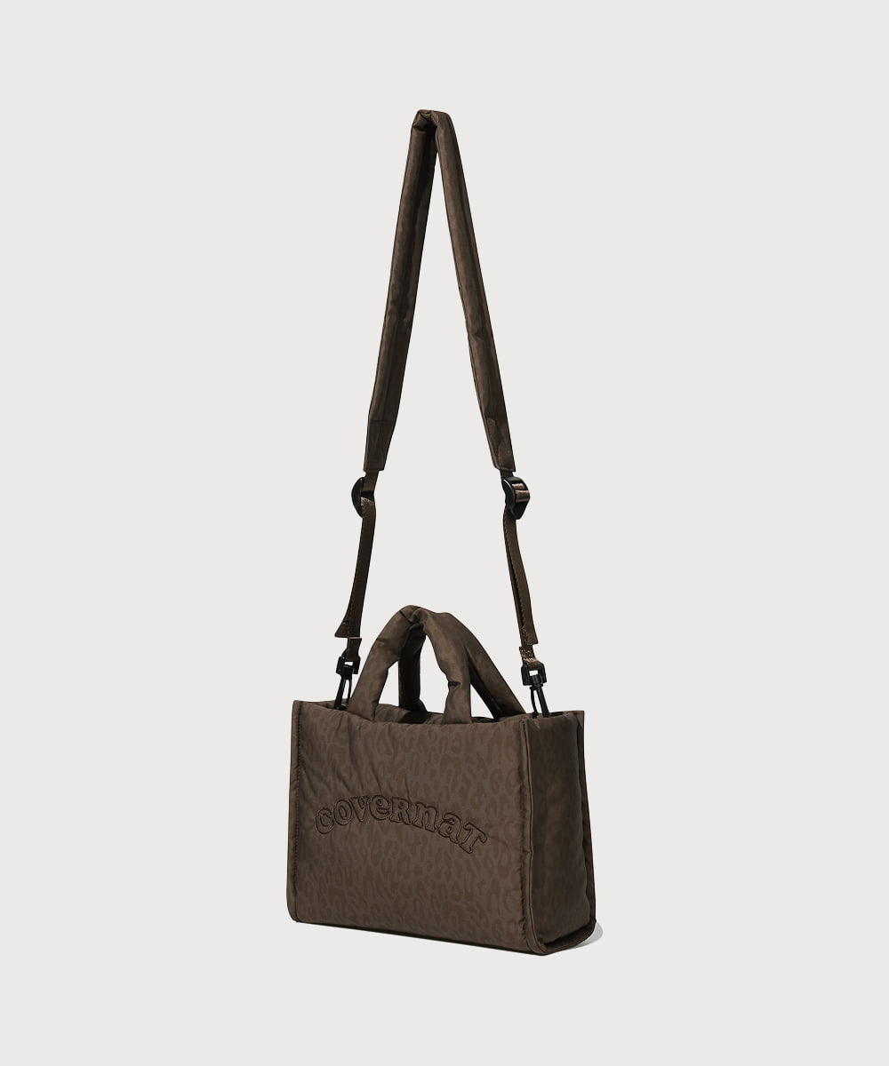 WOMAN CLOVER HEART LEOPARD TOTE BAG