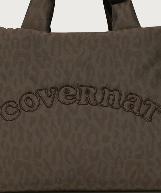 WOMAN CLOVER HEART LEOPARD TOTE BAG