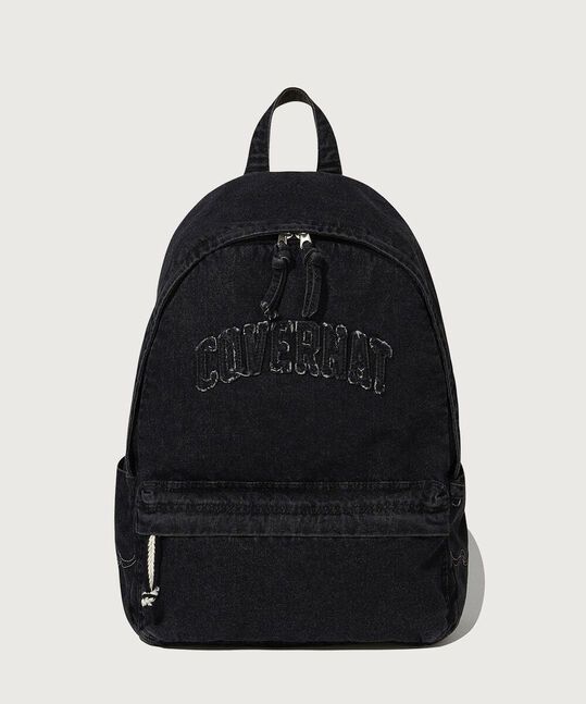 ARCH LOGO WASHED DENIM BACKPACK