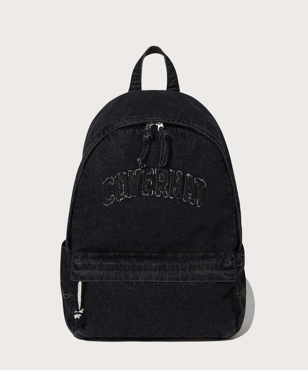 ARCH LOGO WASHED DENIM BACKPACK