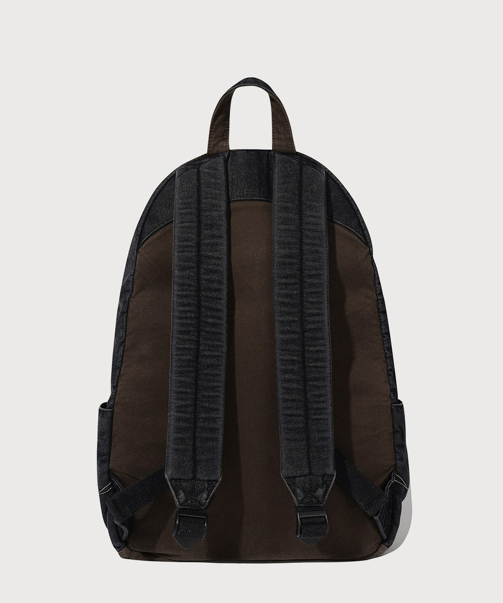 ARCH LOGO WASHED DENIM BACKPACK