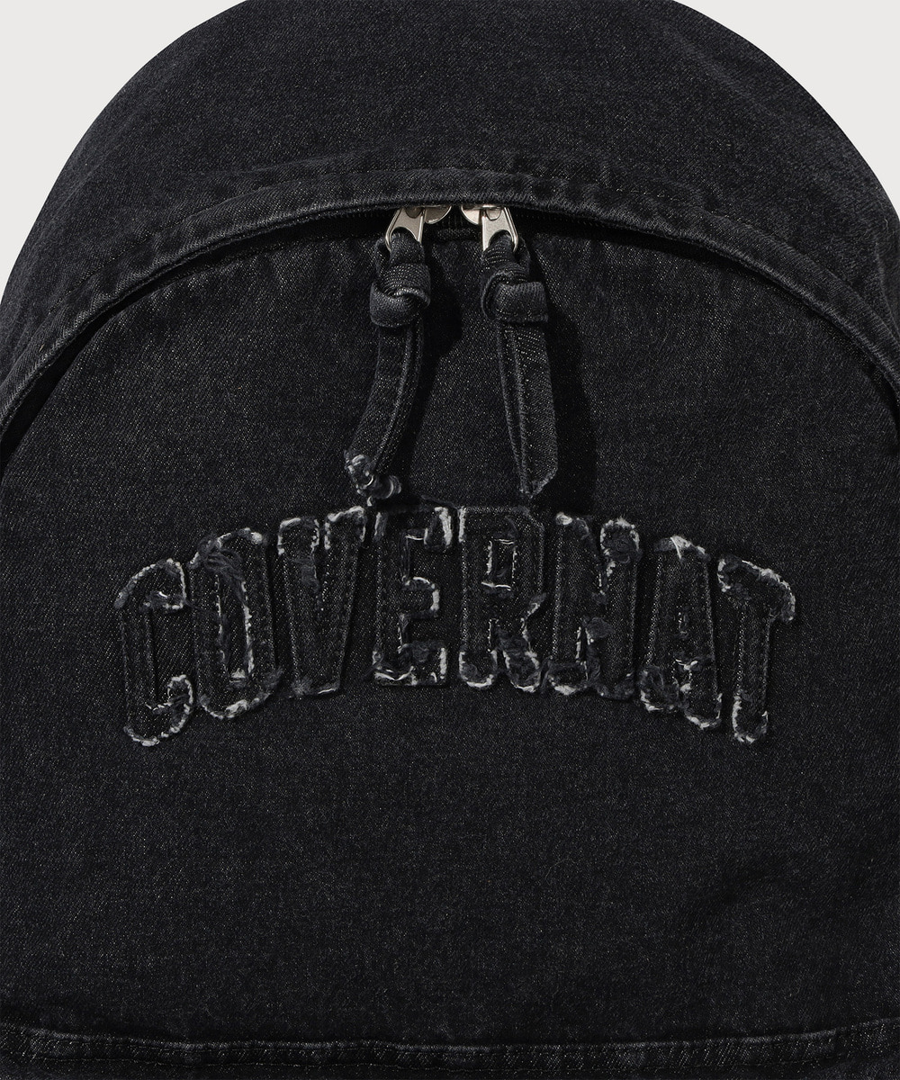 ARCH LOGO WASHED DENIM BACKPACK