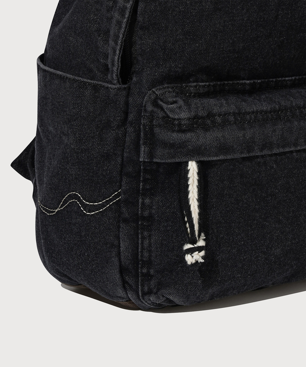 ARCH LOGO WASHED DENIM BACKPACK