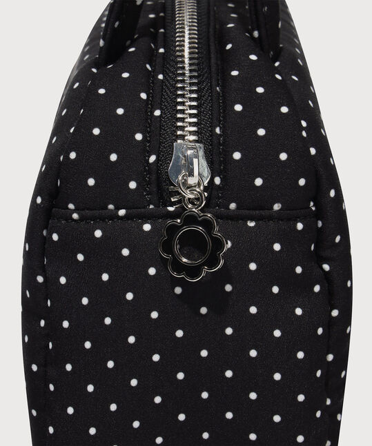 CLOVER HEART DOT TOP HANDLE TOTEBAG