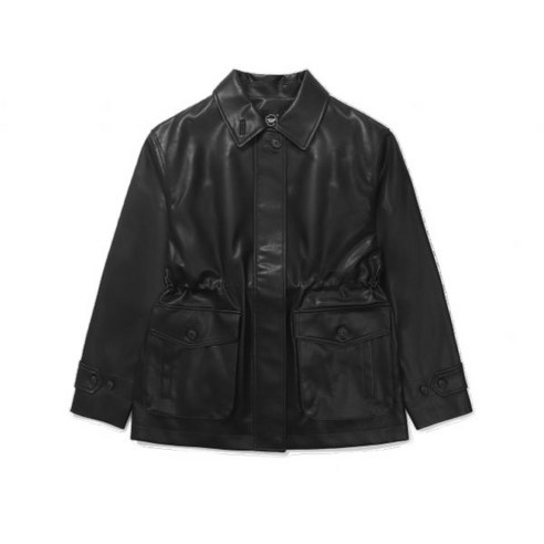 WOMEN POCKET ECO LEATHER JACKET