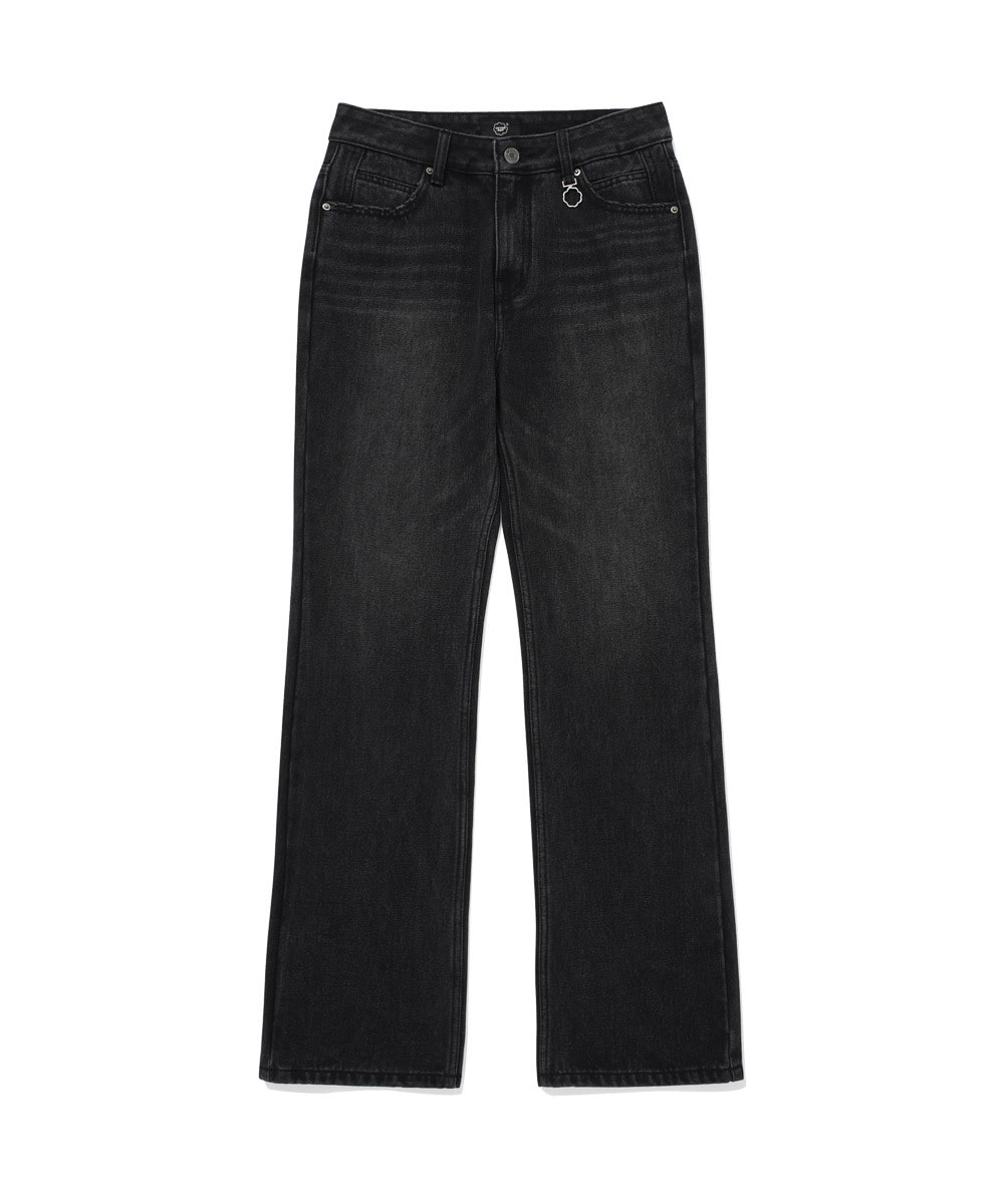 WOMEN SEMI BOOT-CUT DENIM PANTS