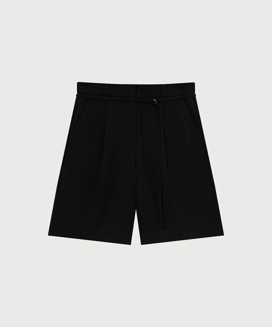 WOMAN BELTED BERMUDA SHORTS