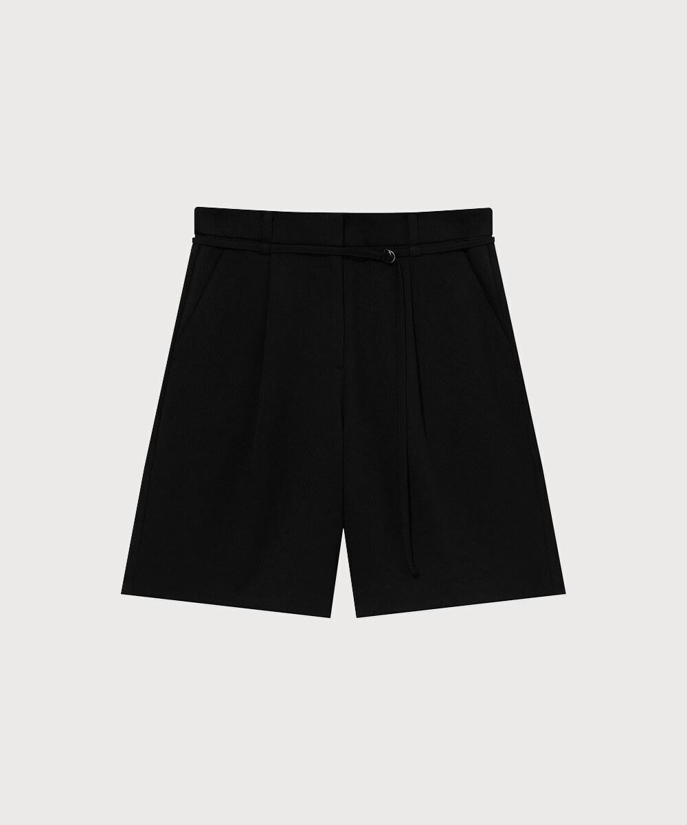 WOMAN BELTED BERMUDA SHORTS