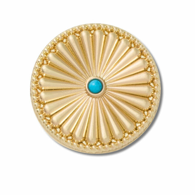 Gold Turquoise Western Stud
