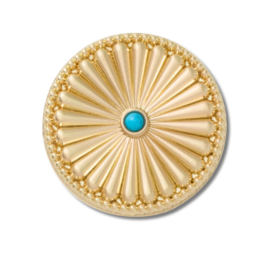 Gold Turquoise Western Stud