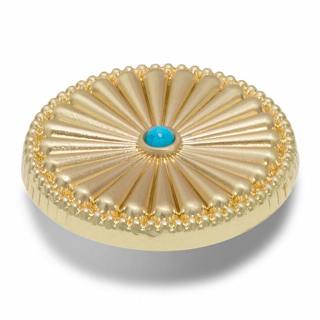 Gold Turquoise Western Stud