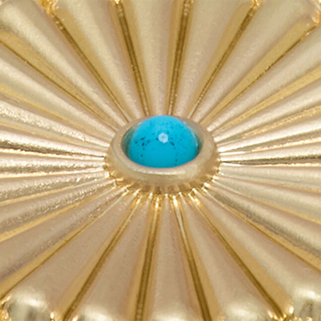 Gold Turquoise Western Stud