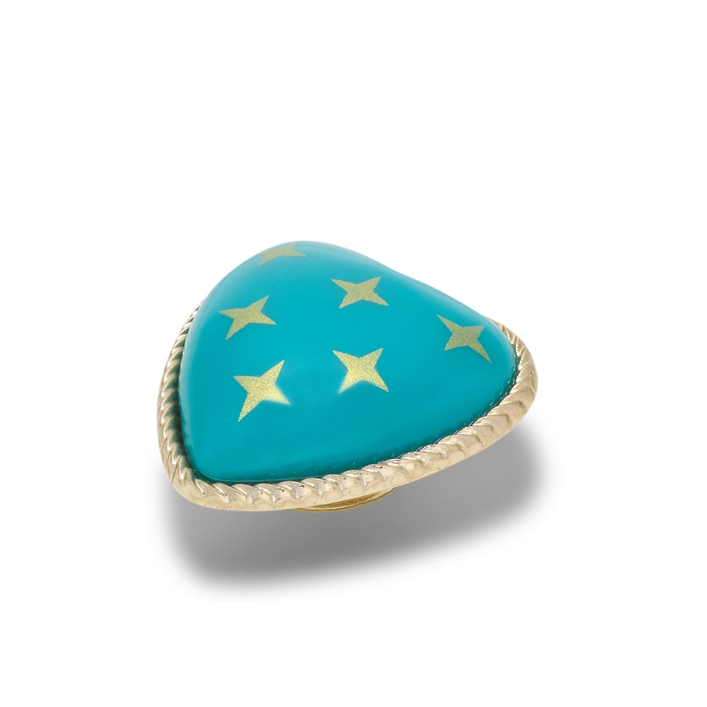 Turquoise and Gold Heart