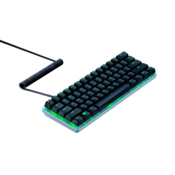 Razer PBT Keycap + Coiled Cable Upgrade Set, Classic Black