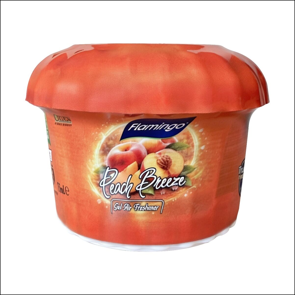 Flamingo car gel air freshener, Peach breeze 75 ml 