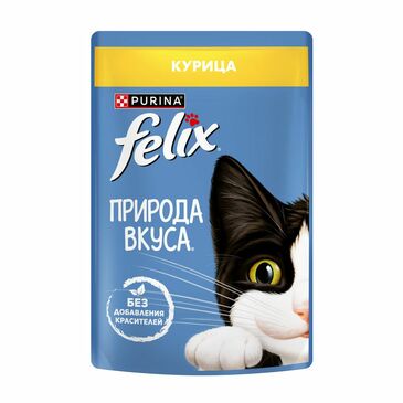 FELIX® “Байгалийн амт” нас бие гүйцсэн мууранд зориулсан, соустай тахианы амттай нойтон хоол, 75 гр.