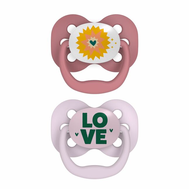 Advantage Pacifier - Stage 1, Pink, 2-Pack
