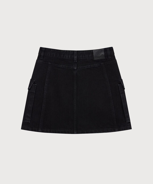 Women's Cargo Denim Mini Skirt