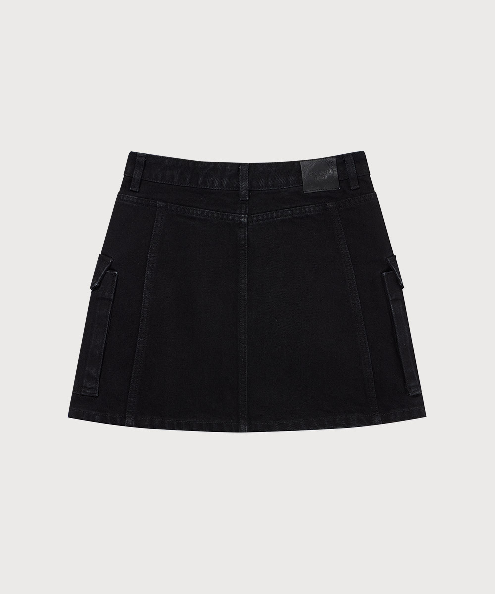 Women's Cargo Denim Mini Skirt