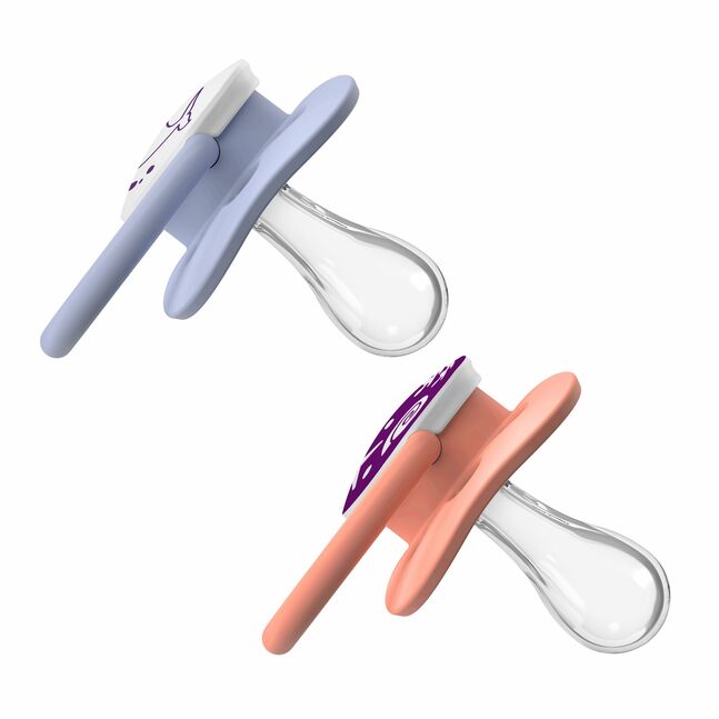 Dr.Brown's Advantage Pacifier - Stage 1, Glow in the Dark - Pink, 2-Pack