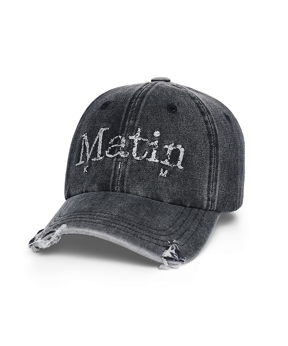 VINTAGE DISTRESSED DENIM BALL CAP