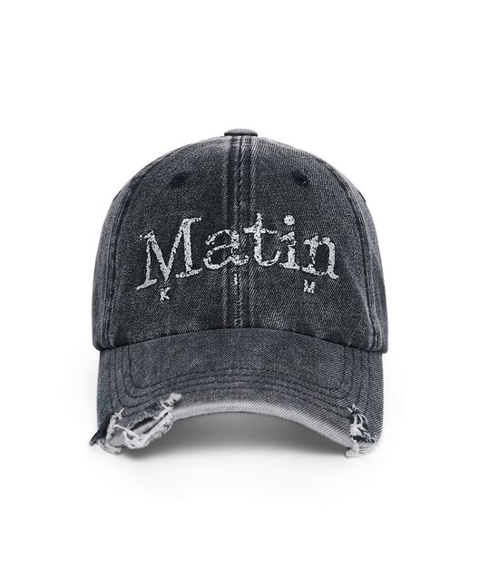VINTAGE DISTRESSED DENIM BALL CAP