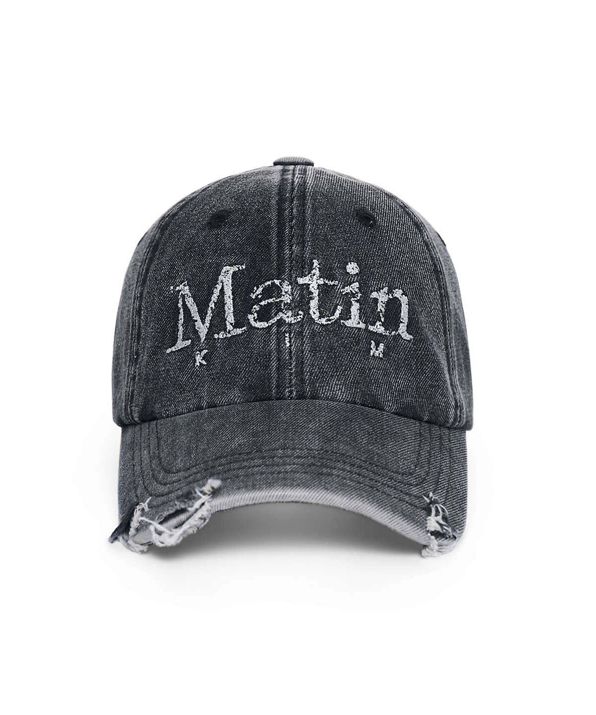 VINTAGE DISTRESSED DENIM BALL CAP