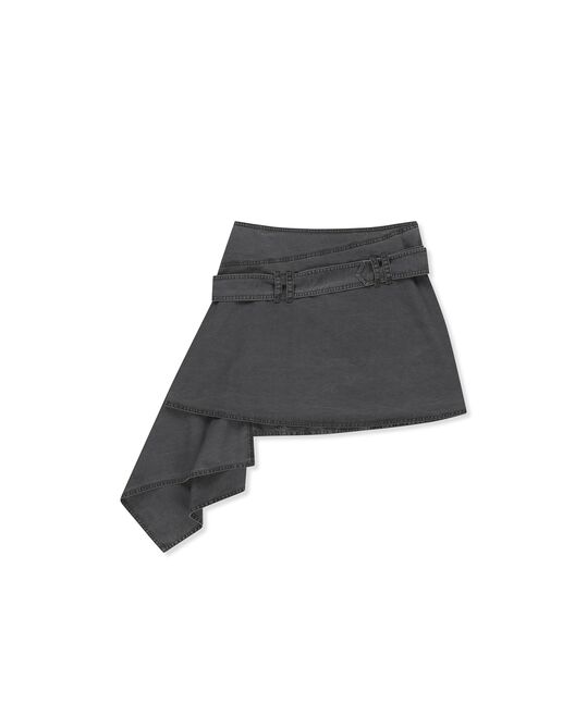 BELTED LAYERED MINI SKIRT