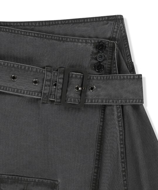 BELTED LAYERED MINI SKIRT