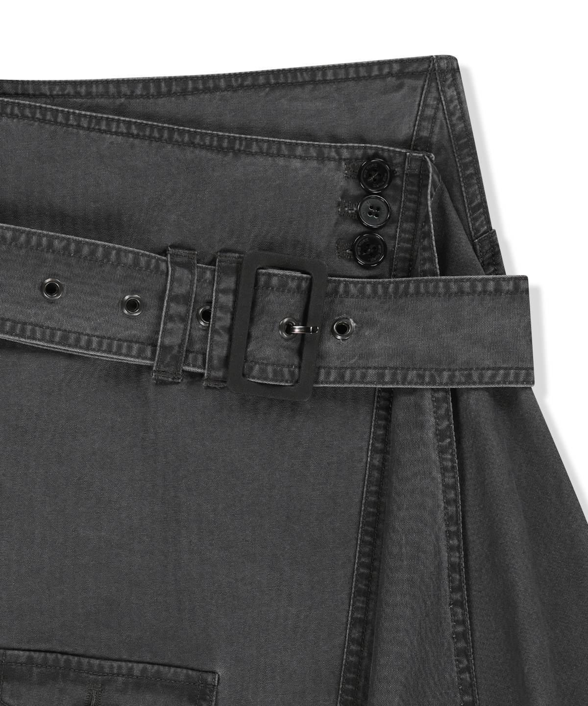 BELTED LAYERED MINI SKIRT