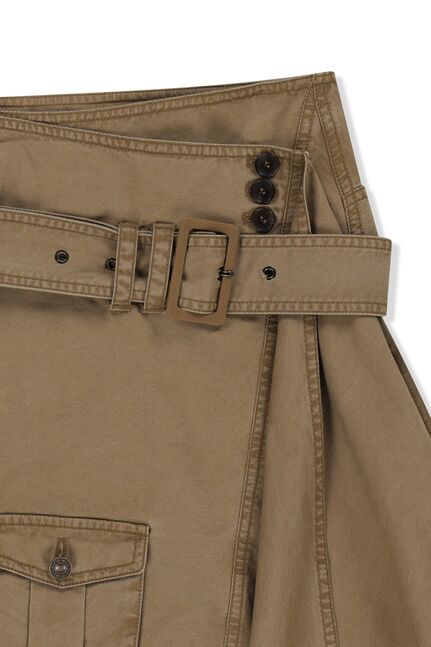 BELTED LAYERED MINI SKIRT