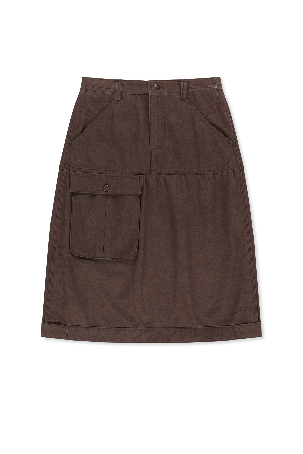 VINTAGE POCKET MIDI SKIRT
