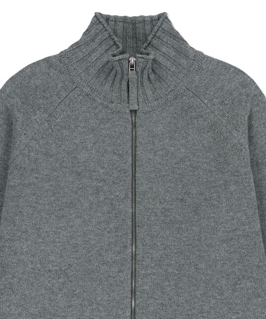 CASHMERE BLENDED SPELL POINT KNIT ZIP UP