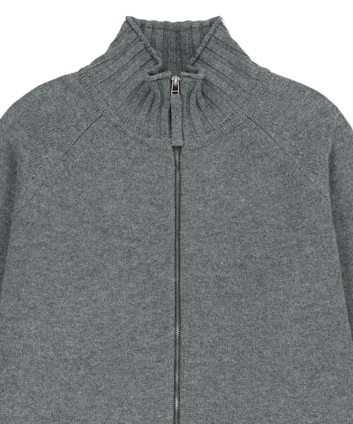 CASHMERE BLENDED SPELL POINT KNIT ZIP UP
