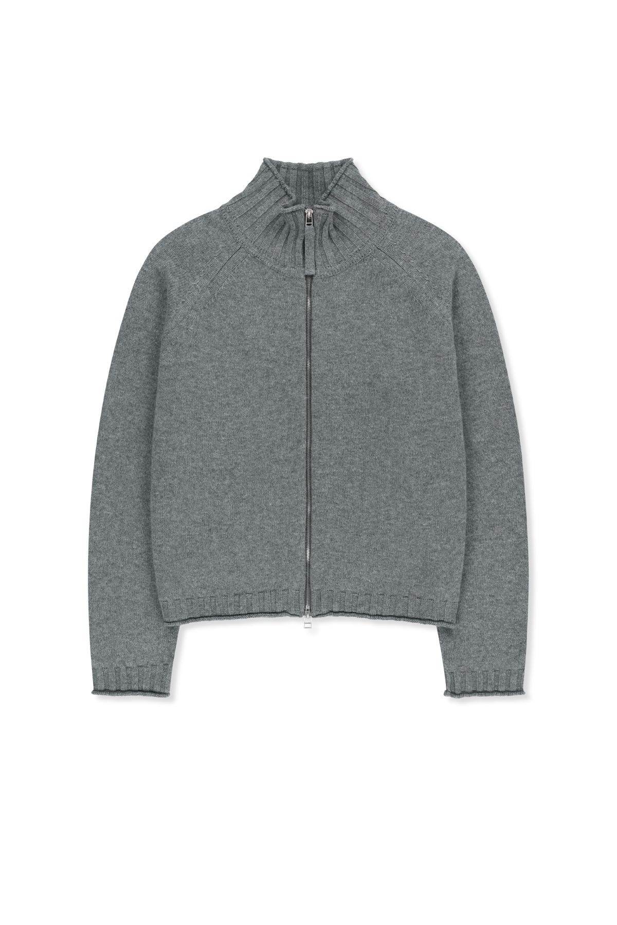 CASHMERE BLENDED SPELL POINT KNIT ZIP UP