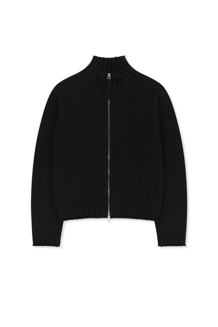 CASHMERE BLENDED SPELL POINT KNIT ZIP UP