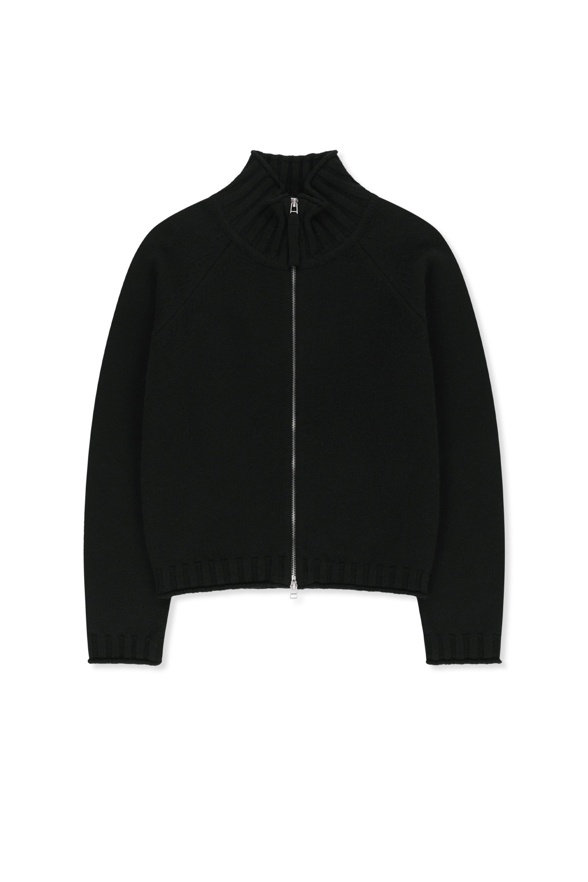 CASHMERE BLENDED SPELL POINT KNIT ZIP UP