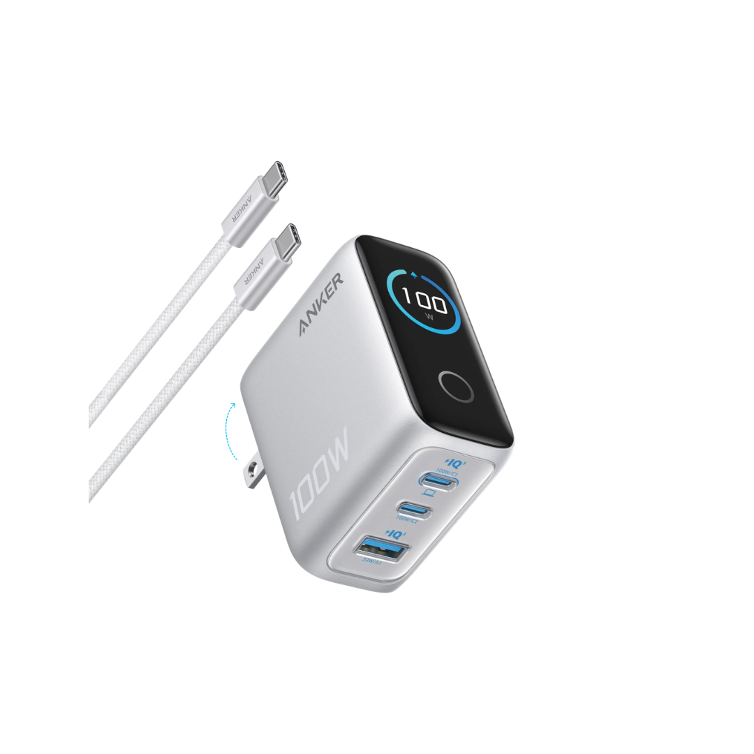 Anker Charger (100W, 3 Ports, Smart Display) (J)Offline - US/CA/VN/PH/TH/MX