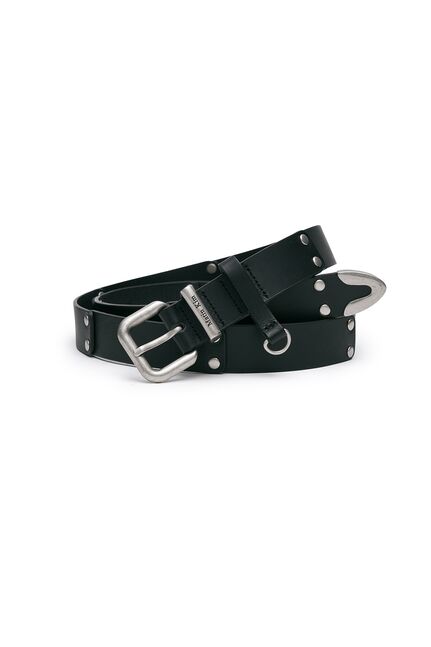 DOUBLE STUD LEATHER BELT