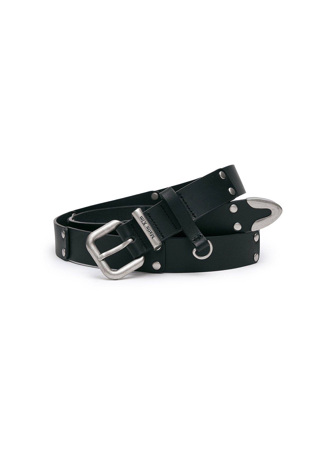 DOUBLE STUD LEATHER BELT
