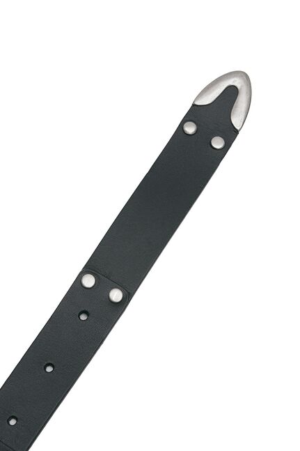 DOUBLE STUD LEATHER BELT