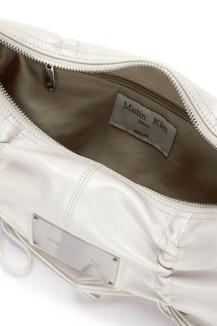 HALF SHIRRING RIBBON ROUND BAG