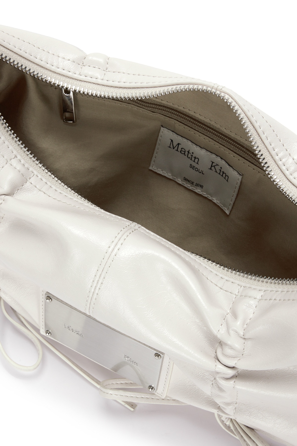 HALF SHIRRING RIBBON ROUND BAG