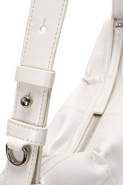 HALF SHIRRING RIBBON ROUND BAG
