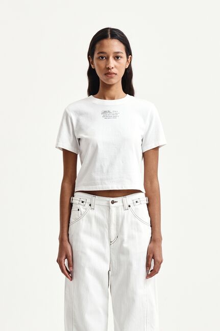 LABEL POINT LETTERING CROP TOP