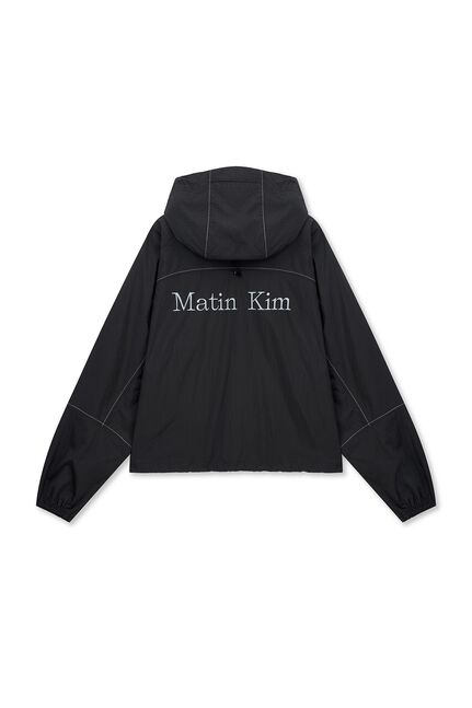 CROPPED BACK LOGO HOODY WIND BREAKER