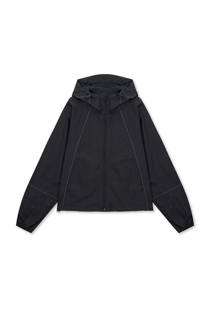CROPPED BACK LOGO HOODY WIND BREAKER