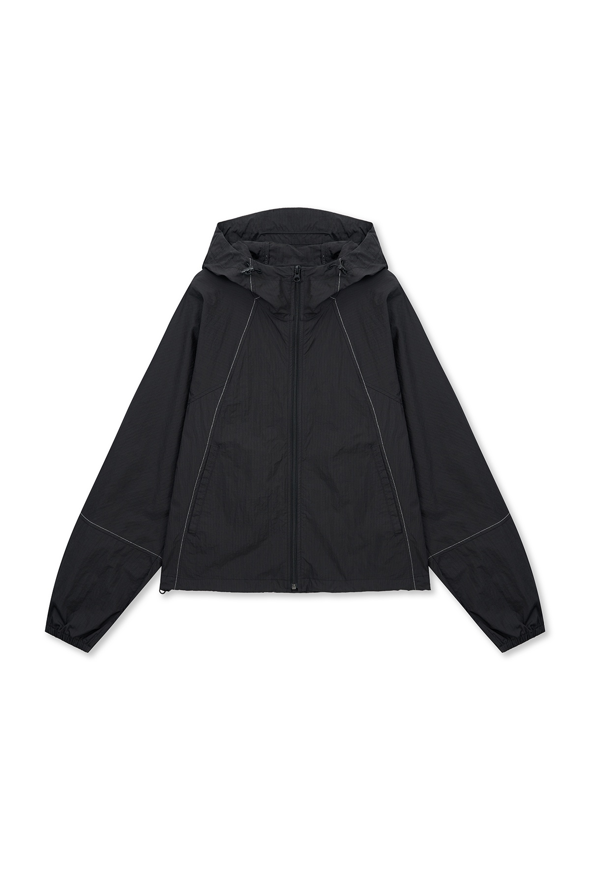 CROPPED BACK LOGO HOODY WIND BREAKER